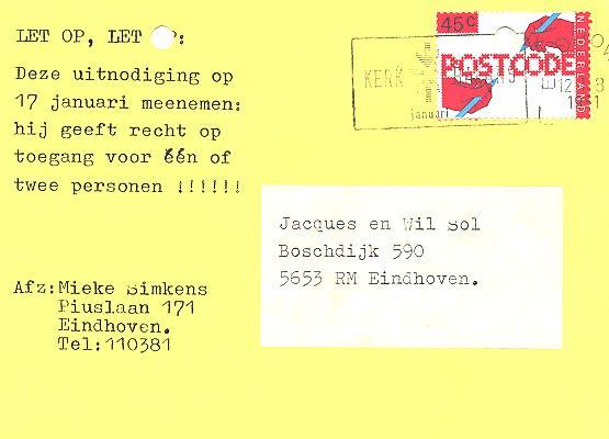 1981 01 17 Doe mer wa show, Uitnodiging (1)