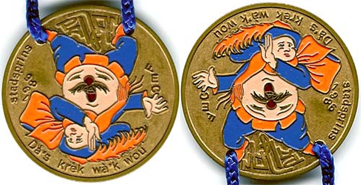 1986 Prins Paljan medaile ingekleurd