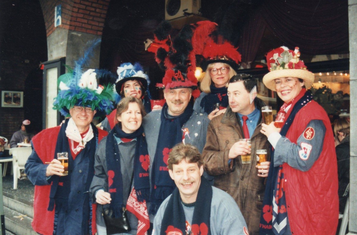 1996 Halfvasten Hasselt met onze vaste vriend met de bierviltoortjes